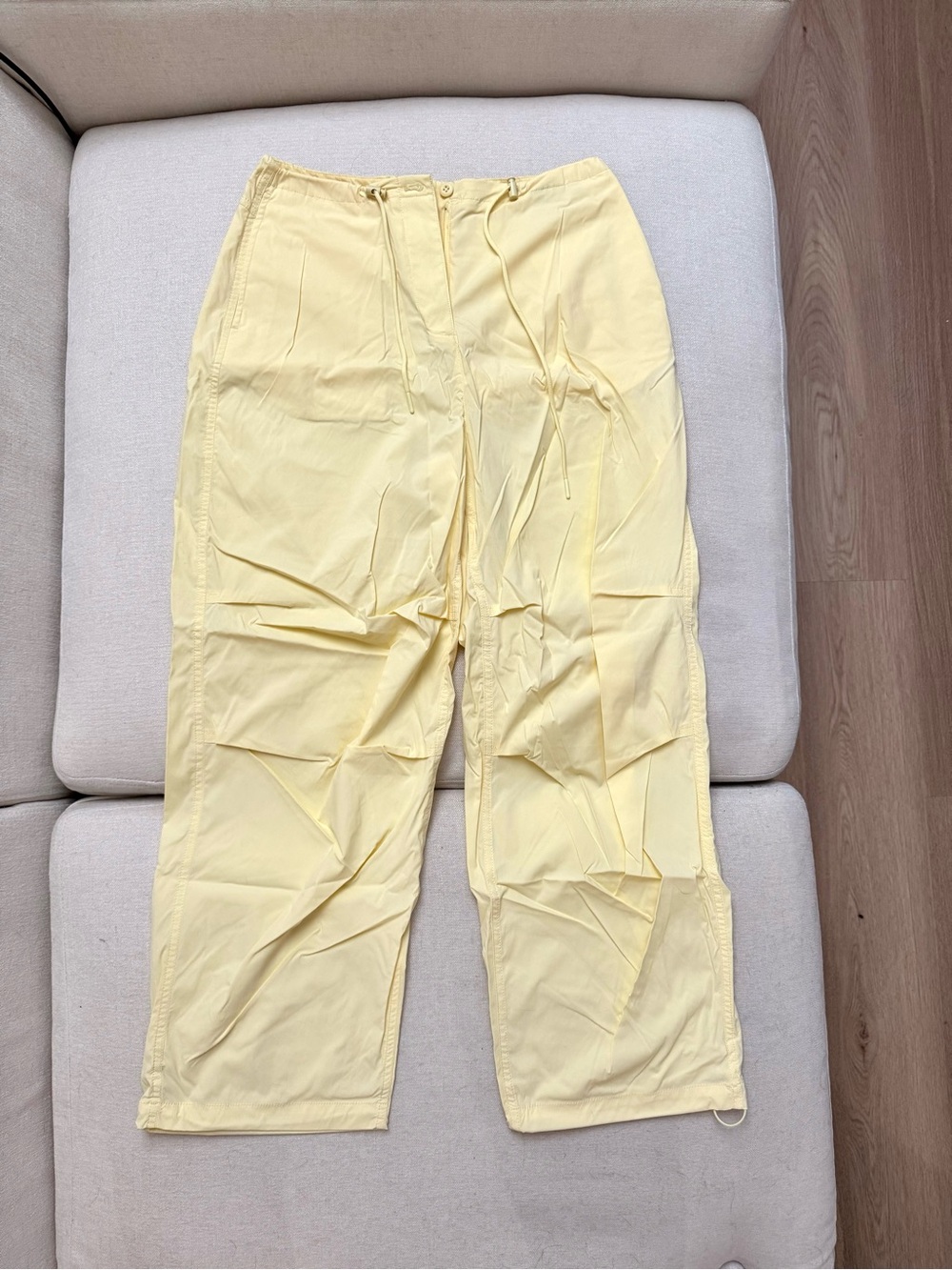 NWOT Musinsa Standard Parachute Pants — Lemon (24 — fits XS-S)